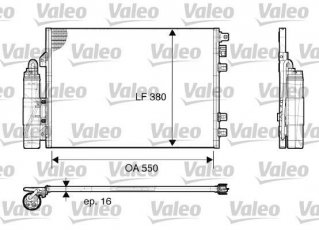 Купити 817661 Valeo Радіатор кондиціонера Kangoo (1, 2) (1.1, 1.4, 1.5, 1.6, 1.9)