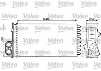 Купить 883976 Valeo Радиатор печки Peugeot 405 (1.4, 1.6, 1.8, 1.9, 2.0)