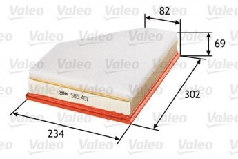 Купить 585401 Valeo Воздушный фильтр (угловой) БМВ Е87 2.0
