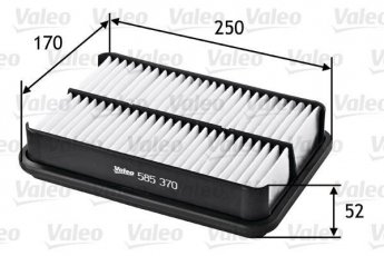 Купить 585370 Valeo Воздушный фильтр (угловой) Кседос 9 (2.5 24V, 2.5 V6)