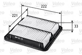 Купить 585334 Valeo Воздушный фильтр  Субару ХВ (1.6 i, 2.0 D, 2.0 i)