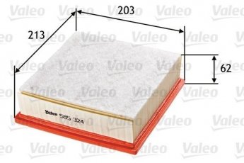 Купить 585324 Valeo Воздушный фильтр (угловой) Пунто Гранде (1.4, 1.6, 1.9)