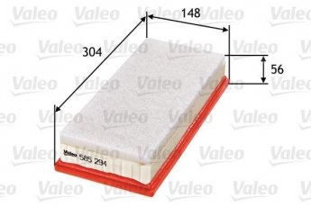 Купить 585294 Valeo Воздушный фильтр (угловой) Ярис 1.4 D-4D