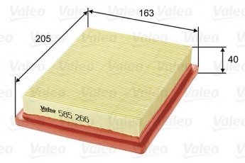 Купить 585266 Valeo Воздушный фильтр (угловой) Лантра 1.5 12V