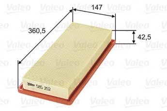 Купить 585252 Valeo Воздушный фильтр  Citroen C4 Picasso 1.6
