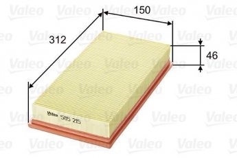Купить 585215 Valeo Воздушный фильтр (угловой) Карина (1.6, 1.8, 2.0)