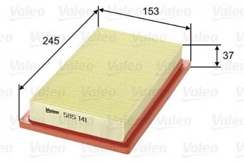 Купить 585141 Valeo Воздушный фильтр  Fiat Uno (1.0, 60 1.1)