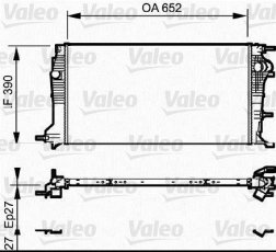 Купити 735182 Valeo Радіатор охолодження двигуна Megane 3 (1.6, 1.9, 2.0)