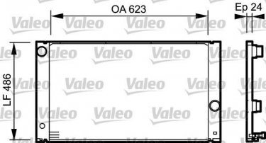 Купить 734898 Valeo Радиатор охлаждения двигателя БМВ Е60 (Е60, Е61) (2.2, 2.5, 3.0)