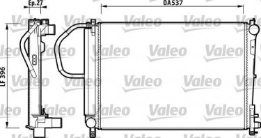 Купить 732883 Valeo Радиатор охлаждения двигателя Voyager (2.5 CRD, 2.8 CRD)
