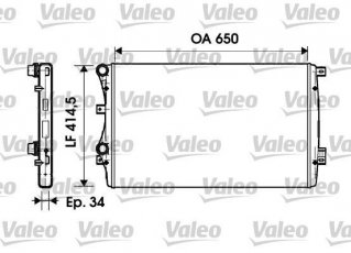 Купить 732872 Valeo Радиатор охлаждения двигателя Golf (5, 6) (1.2, 1.4, 1.9)