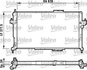 Купити 732824 Valeo Радіатор охолодження двигуна Комбо (1.7 DI 16V, 1.7 DTI 16V)