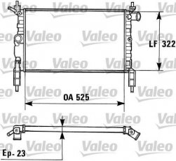 Купить 730975 Valeo Радиатор охлаждения двигателя Аскона (2.0 i, 2.0 i GT)