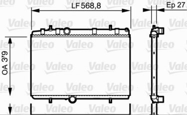 Купити 734338 Valeo Радіатор охолодження двигуна Citroen C4 Picasso (1.4, 1.6, 1.7, 2.0)