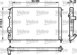 Купити 732866 Valeo Радіатор охолодження двигуна Megane 1 (1.4, 1.6, 1.8, 1.9, 2.0)