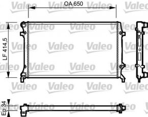Купити 735120 Valeo Радіатор охолодження двигуна Caddy (1.6, 1.9 TDI)