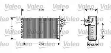 Купить 812221 Valeo Радиатор печки Peugeot 206 (1.1, 1.4, 1.6, 1.9, 2.0)