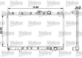 Купить 732539 Valeo Радиатор охлаждения двигателя Лансер