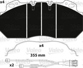 Купить 882217 Valeo Тормозные колодки позиция оси 1 Volvo B B 12 