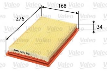 Купить 585251 Valeo Воздушный фильтр (угловой) МИНИ