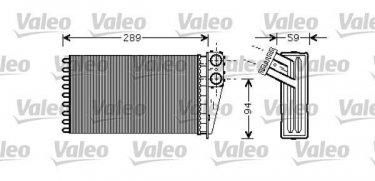 Купить 812338 Valeo Радиатор печки Пежо 307 (1.4, 1.6, 2.0)