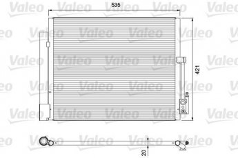Купить 814382 Valeo Радиатор кондиционера Мерива (1.2, 1.4, 1.7)