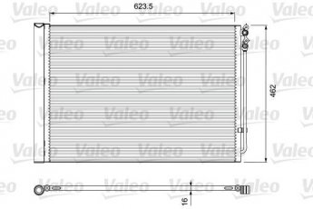 Купити 814410 Valeo Радіатор кондиціонера BMW F10 (F07, F10, F11, F18) (2.0, 3.0)