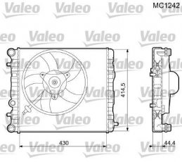 Купити 733062 Valeo Радіатор охолодження двигуна Ibiza