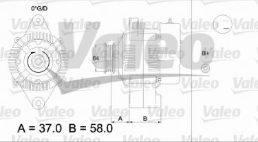 Генератор 436520 Valeo – с ременным шкивом без разъема тахометра фото 2