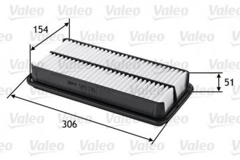 Купити 585135 Valeo Повітряний фільтр  Королла 110 2.0 D-4D