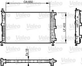 Купить 735555 Valeo Радиатор охлаждения двигателя Пежо 308 (1.2, 1.6, 2.0)