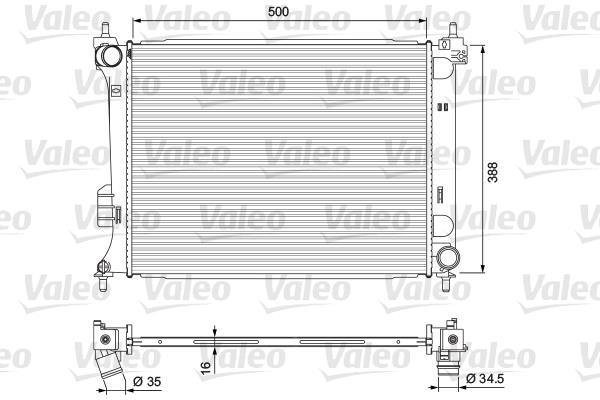 Купить 701729 Valeo Радиатор охлаждения двигателя Ай 20 (1.2, 1.4, 1.6)
