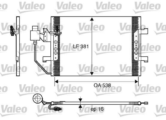 Купить 817504 Valeo Радиатор кондиционера Vaneo W414 (1.6, 1.7 CDI, 1.9)