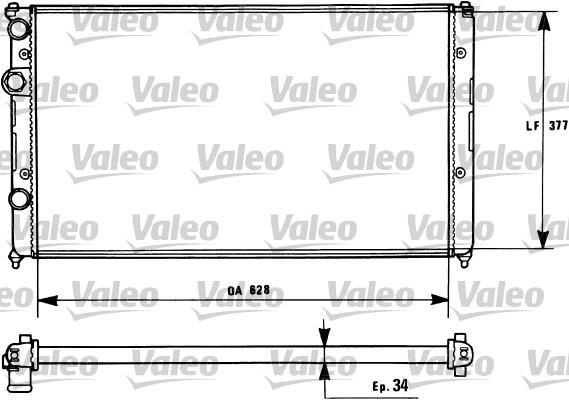 Купить 731267 Valeo Радиатор охлаждения двигателя Golf 3 (2.8 VR6, 2.9 VR6 Syncro)