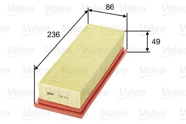 Купить 585254 Valeo Воздушный фильтр  Типо (1.4, 1.6)
