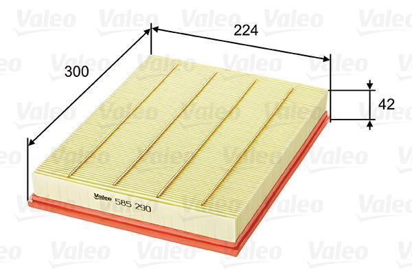 Купить 585290 Valeo Воздушный фильтр  Zafira (A, B) (2.2, 2.2 16V)
