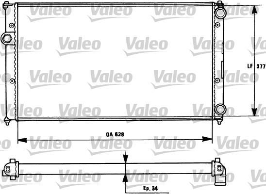 Купити 731265 Valeo Радіатор охолодження двигуна Поло (1.6, 1.8, 1.9)