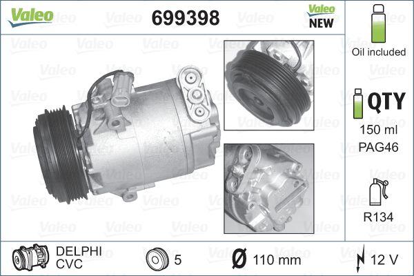 Купити 699398 Valeo Компресор кондиціонера Opel