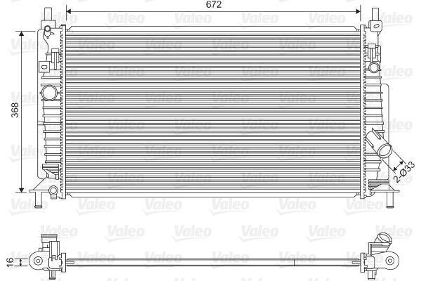 Купити 701613 Valeo Радіатор охолодження двигуна Mazda 3 BL (1.6, 2.0, 2.3)