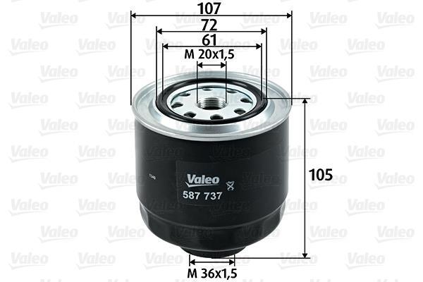 Купить 587737 Valeo Топливный фильтр  L200 (2.5 DI-D, 2.5 DI-D 4WD, 2.5 DiD)