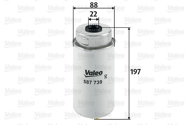 Купити 587739 Valeo Паливний фільтр  Транзіт 7 (2.2 TDCi, 2.4 TDCi, 3.2 TDCi)