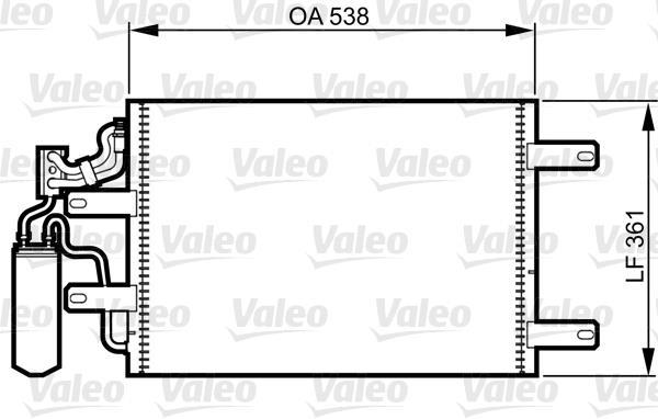 Купити 814014 Valeo Радіатор кондиціонера Мерива (1.3 CDTI, 1.6 Turbo, 1.7 CDTI)