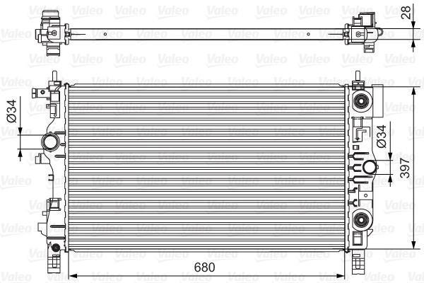 Купить 701541 Valeo Радиатор охлаждения двигателя Astra J (1.4, 1.6)