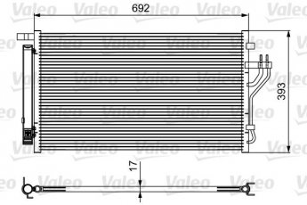 Купити 814485 Valeo Радіатор кондиціонера Carens (2.0, 2.0 GDi)