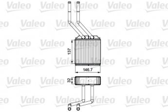 Купити 811520 Valeo Радіатор печі Transit (6, 7) (2.0, 2.2, 2.3, 2.4)