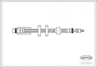 Купить 19018887 CORTECO Тормозной шланг Peugeot 605 (2.0, 2.1, 2.4)