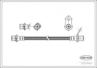 Купить 19033053 CORTECO Тормозной шланг Avensis T22 (1.6, 1.8, 2.0)