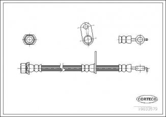 Купить 19033579 CORTECO Тормозной шланг Avensis T25 (1.6, 1.8, 2.0, 2.2, 2.4)