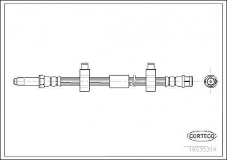 Купить 19035314 CORTECO Тормозной шланг Transporter T5 (1.9, 2.0, 2.5, 3.2)