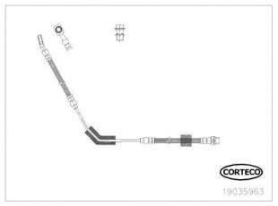 Купить 19035963 CORTECO Тормозной шланг Range Rover (3.0 D, 4.4)